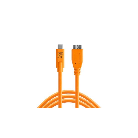 Tether Tools CUC3315-ORG câble USB 4,6 m USB 3.2 Gen 1 (3.1 Gen 1) USB A Micro-USB B Orange