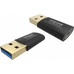 Vision TC-USB3AC/BL changeur de genre de câble Noir
