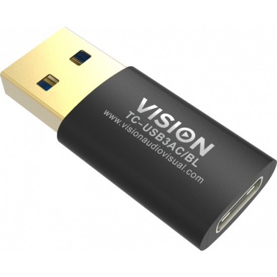 Vision TC-USB3AC/BL changeur de genre de câble Noir