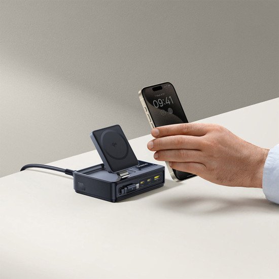 Baseus Nomos Universel Noir Secteur Recharge sans fil Charge rapide Intérieure Baseus Nomos Universel Noir Secteur Recharge sans fil Charge rapide Intérieure