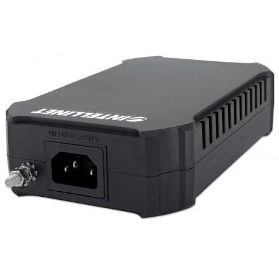 Intellinet Injecteur PoE++ Gigabit, 1 port 95 W, conforme IEEE 802.3bt (4PPoE), boîtier plastique, option montage mural, Alimentation par Ethernet, Power Over Ethernet, garantie de 3 ans
