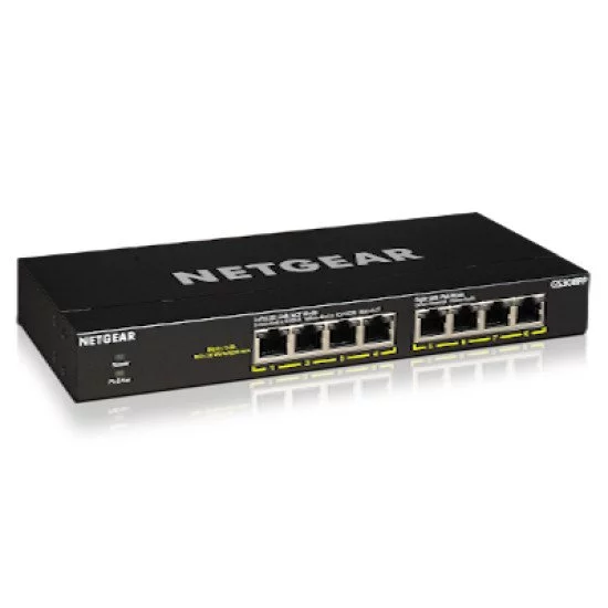 Netgear GS308PP Non-géré Gigabit Ethernet (10/100/1000) Noir Connexion Ethernet, supportant l'alimentation via ce port (PoE) Netgear GS308PP Non-géré Gigabit Ethernet (10/100/1000) Noir Connexion Ethernet, supportant l'alimentation via ce port (PoE)