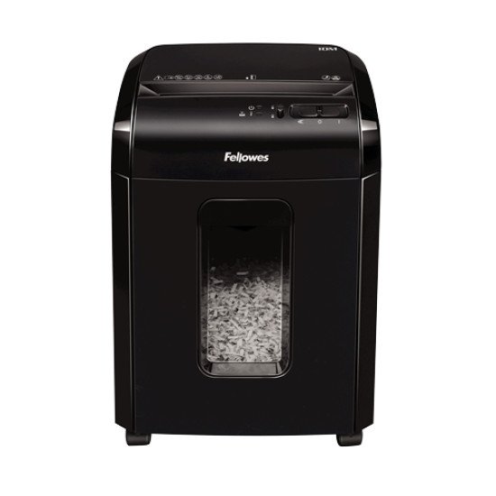 Fellowes Powershred 10M destructeur de papier Découpage par micro-broyage Noir