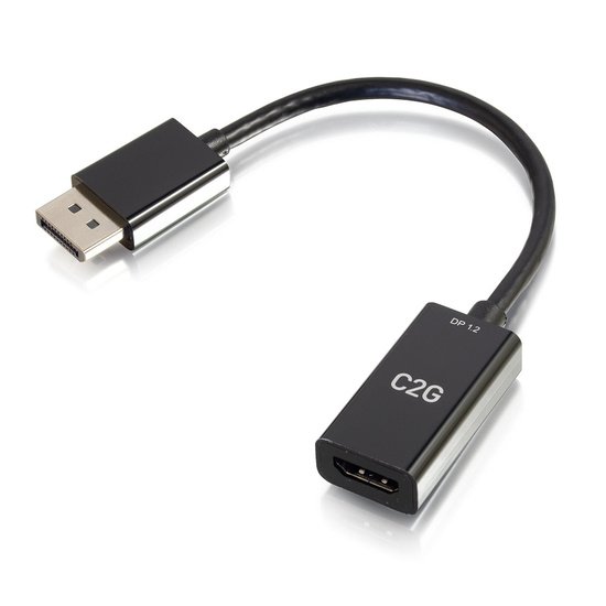 C2G 20 cm Convertisseur adaptateur passif DisplayPort™ mâle vers HDMI® femelle - 4K 30 Hz