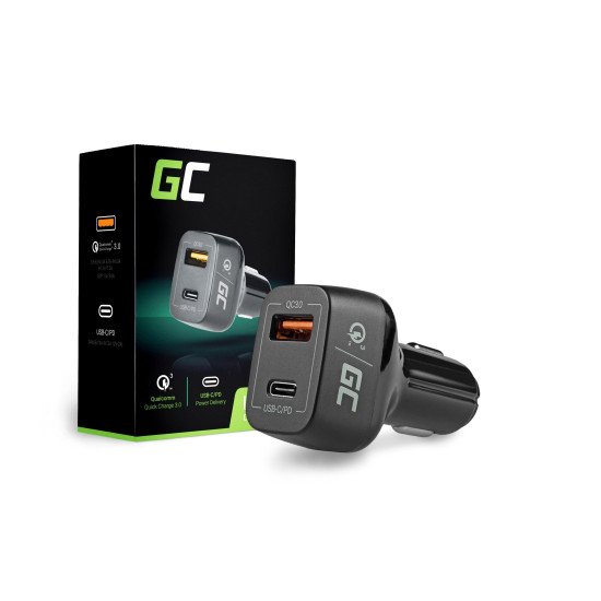 Green Cell CAD33 chargeur de téléphones portables Noir Intérieure