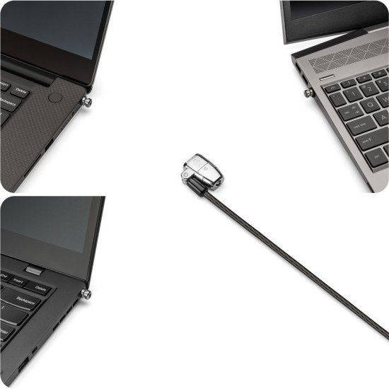 Kensington ClickSafe 2.0 Universal Keyed Laptop Lock câble antivol Noir 1,8 m