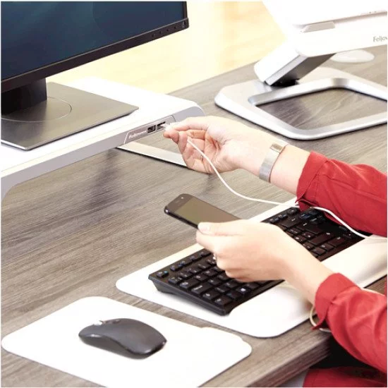 Fellowes 8064201 support d'écran plat pour bureau Blanc Fellowes 8064201 support d'écran plat pour bureau Blanc