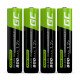 Green Cell GR04 pile domestique Batterie rechargeable AAA Hybrides nickel-métal (NiMH)