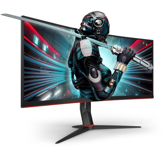 AOC Gaming CU34G2/BK LED écran PC 86,4 cm (34") 3440 x 1440 pixels WQHD Noir, Rouge AOC Gaming CU34G2/BK LED écran PC 86,4 cm (34") 3440 x 1440 pixels WQHD Noir, Rouge