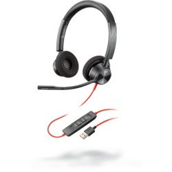 POLY Blackwire 3320 Casque Arceau Noir USB Type-A