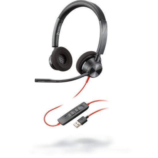 POLY Blackwire 3320 Casque Arceau Noir USB Type-A