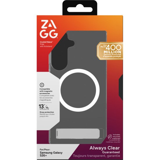 ZAGG Crystal Palace Snap KS coque de protection pour téléphones portables 17 cm (6.7") Housse Transparent