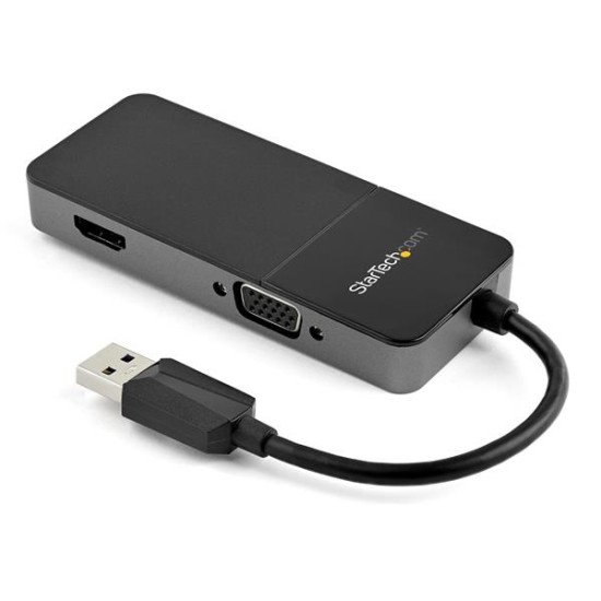 StarTech.com Adaptateur USB 3.0 vers VGA et HDMI - 4k 30Hz - Dongle 2 en 1 - USB-A à VGA/HDMI