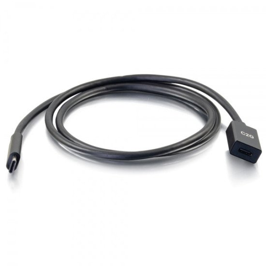 C2G 90 cm Câble de rallonge USB-C vers C 3.1 (Gén 1) mâle cers femelle (5 Gb/s)