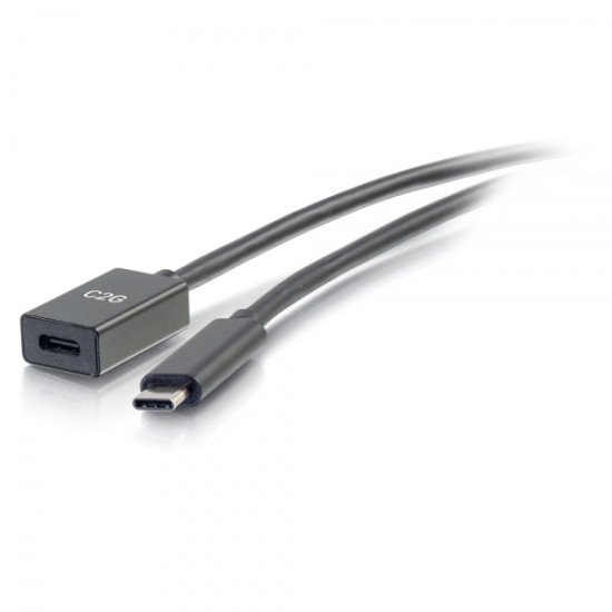 C2G 30 cm Câble de rallonge USB-C vers C 3.1 (Gén 2) mâle cers femelle (10 Gb/s)