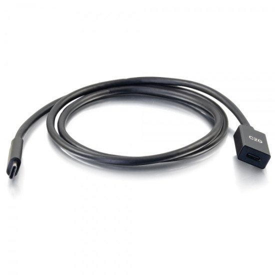 C2G 90 cm Câble de rallonge USB-C vers C 3.1 (Gén 2) mâle cers femelle (10 Gb/s)