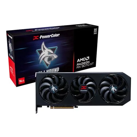 PowerColor Hellhound Radeon RX 9070 XT AMD 16 Go GDDR6 PowerColor Hellhound Radeon RX 9070 XT AMD 16 Go GDDR6