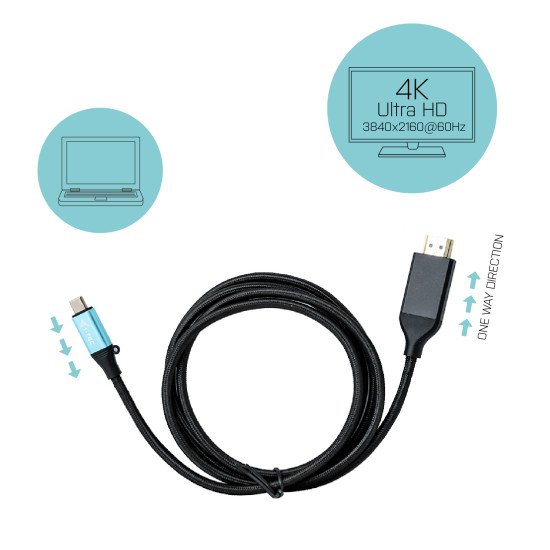 i-tec USB-C HDMI Cable Adaptateur 4K / 60 Hz 200cm