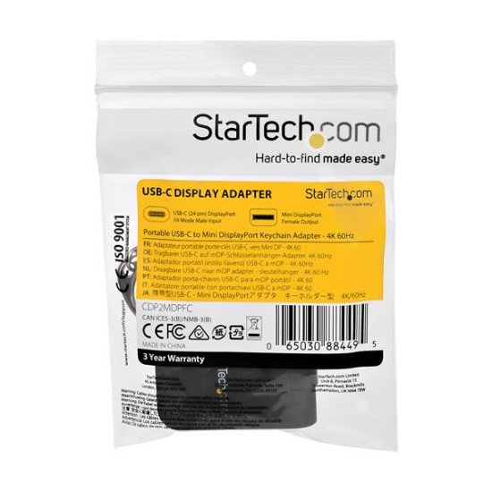 StarTech.com Adaptateur USB Type-C vers Mini DisplayPort - 4k 60 Hz - Câble incorporé