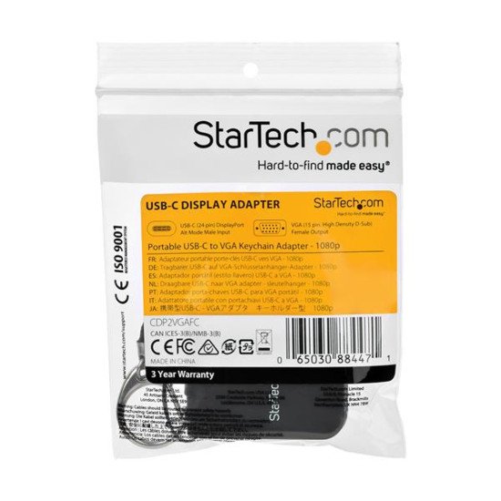 StarTech.com Adaptateur USB Type-C vers VGA - 1080p - Cable incorporé