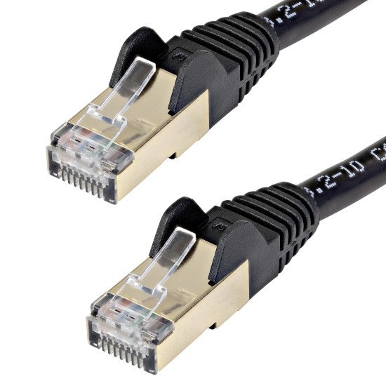 StarTech.com Cordon de raccordement CAT6a - 1,5 m - Sans crochet - Câble patch RJ45 - Noir