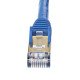 StarTech.com Cordon de raccordement CAT6a - 1,5 m - Sans crochet - Câble patch RJ45 - Bleu