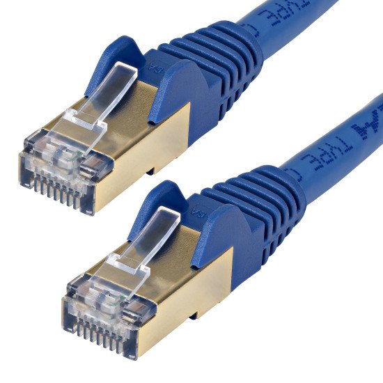 StarTech.com Cordon de raccordement CAT6a - 1,5 m - Sans crochet - Câble patch RJ45 - Bleu