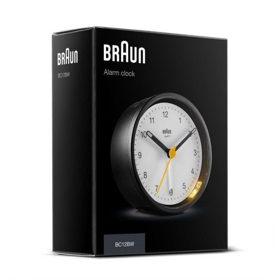 Braun BC12BW Réveil à quartz Noir, Blanc