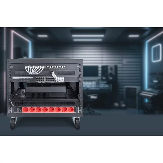 Digitus Rack universel pour équipement 19 pouces avec roulettes, 16U Digitus Rack universel pour équipement 19 pouces avec roulettes, 16U