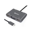 Sandberg USB-C Dock 2xHDMI+1xVGA+USB+PD