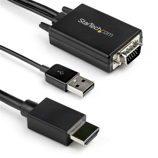 StarTech.com Câble adaptateur VGA vers HDMI - 3 m - 1080p - Audio USB - Alimenté par USB