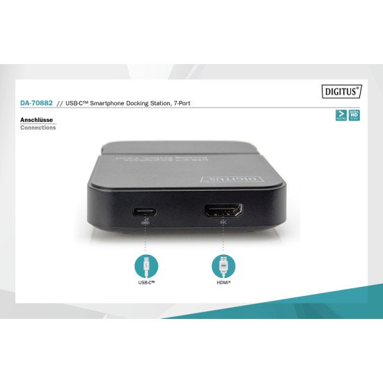 Digitus DA-70882 hub & concentrateur USB 2.0 625 Mbit/s Noir