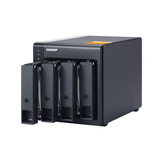 QNAP TL-D400S Boîtier de disques de stockage Boîtier disque dur/SSD Noir, Gris 2.5/3.5"