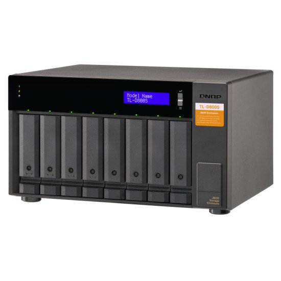 QNAP TL-D800S Boîtier de disques de stockage Boîtier disque dur/SSD Noir, Gris 2.5/3.5" QNAP TL-D800S Boîtier de disques de stockage Boîtier disque dur/SSD Noir, Gris 2.5/3.5"
