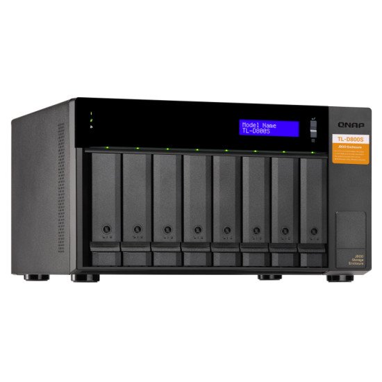 QNAP TL-D800S Boîtier de disques de stockage Boîtier disque dur/SSD Noir, Gris 2.5/3.5" QNAP TL-D800S Boîtier de disques de stockage Boîtier disque dur/SSD Noir, Gris 2.5/3.5"