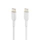 Belkin CAB003BT2MWH câble USB 2 m USB C Blanc