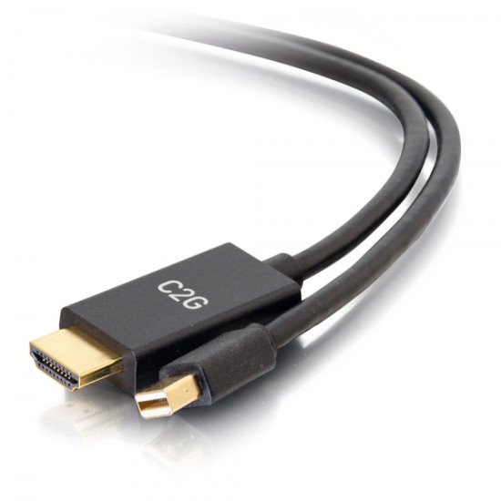 C2G 180 cm - Câble adaptateur passif Mini DisplayPort[TM] mâle vers HDMI[R] mâle - 4K 30 Hz