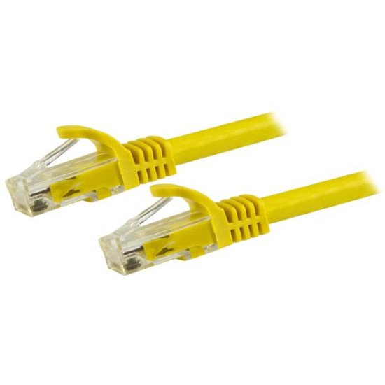 StarTech.com Cordon de raccordement UTP CAT6 (1,5 m) sans crochet - Câble patch RJ45 - Jaune