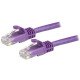 StarTech.com Cordon de raccordement UTP CAT6 (7,5 m) sans crochet - Câble patch RJ45 - Violet