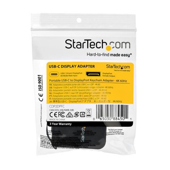 StarTech.com CDP2DPFC adaptateur graphique USB 7680 x 4320 pixels Noir