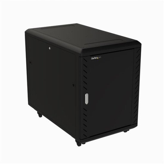 StarTech.com Armoire serveur 15U avec roulettes et pieds de mise à niveau - Profondeur de 81 cm