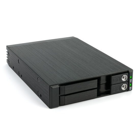 Fantec MR-25DUAL Boîtier disque dur/SSD Noir