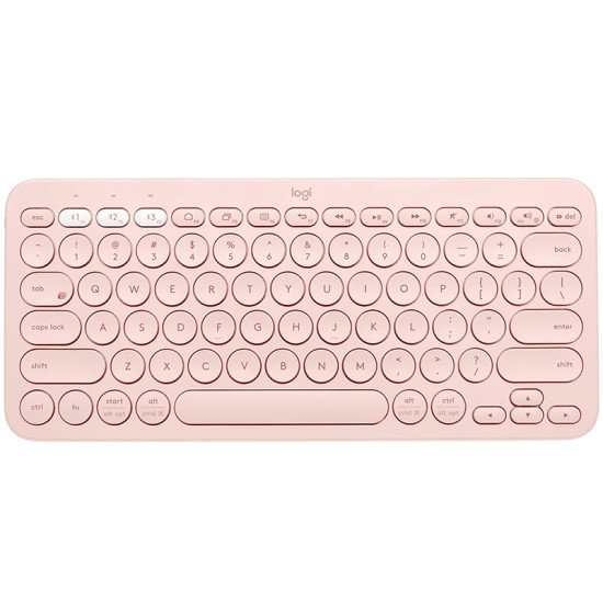 Logitech K380 clavier Bluetooth QZERTY Anglais britannique Rose