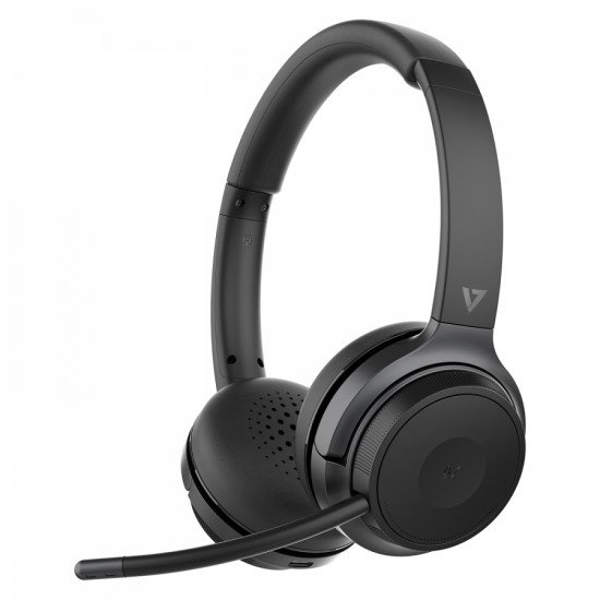 V7 HB600S écouteur/casque Arceau Connecteur de 3,5 mm USB Type-C Bluetooth Socle de chargement Noir