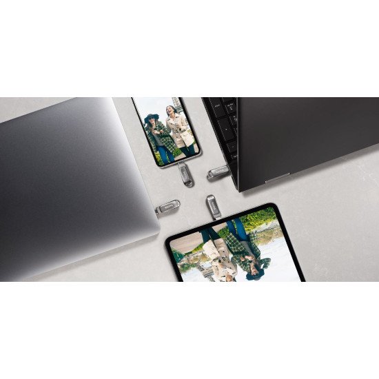 Sandisk Ultra Dual Drive Luxe lecteur USB flash 256 Go USB Type-A / USB Type-C 3.2 Gen 1 (3.1 Gen 1) Acier inoxydable