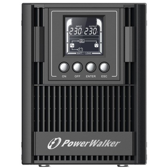 PowerWalker VFI 1000 AT Double-conversion (en ligne) 1 kVA 900 W 3 sortie(s) CA