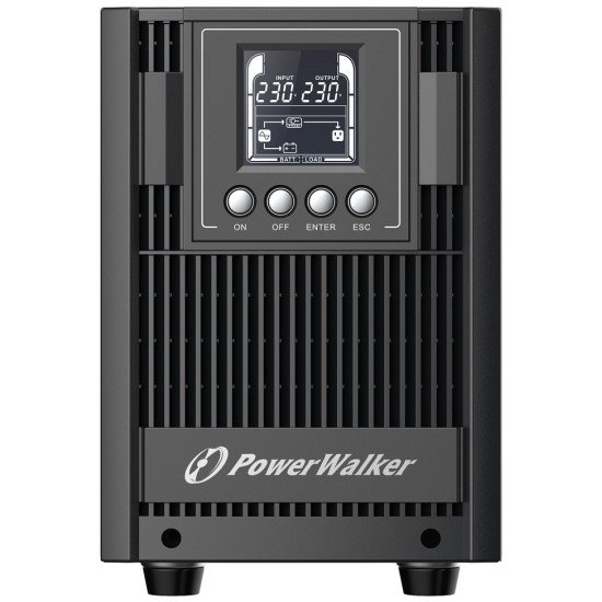 PowerWalker VFI 2000 AT Double-conversion (en ligne) 2 kVA 1800 W 4 sortie(s) CA