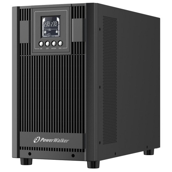 PowerWalker VFI 3000 AT Double-conversion (en ligne) 3 kVA 2700 W 4 sortie(s) CA