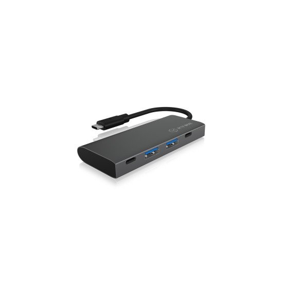 ICY BOX IB-HUB1428-C31 USB 3.2 Gen 2 (3.1 Gen 2) Type-C 10000 Mbit/s Anthracite, Noir