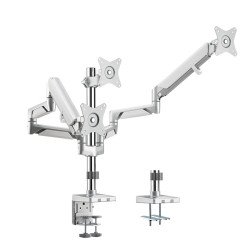 LogiLink BP0090 support d'écran plat pour bureau 68,6 cm (27") Pince Argent